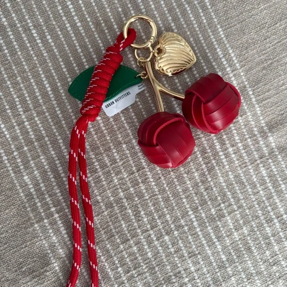 Urban Outfitters leather cherry keychain - Picture 2 of 3